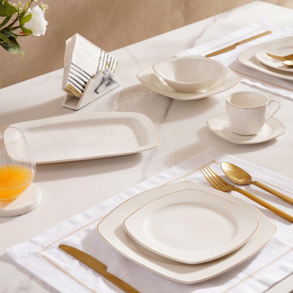 White china dinner set cheap